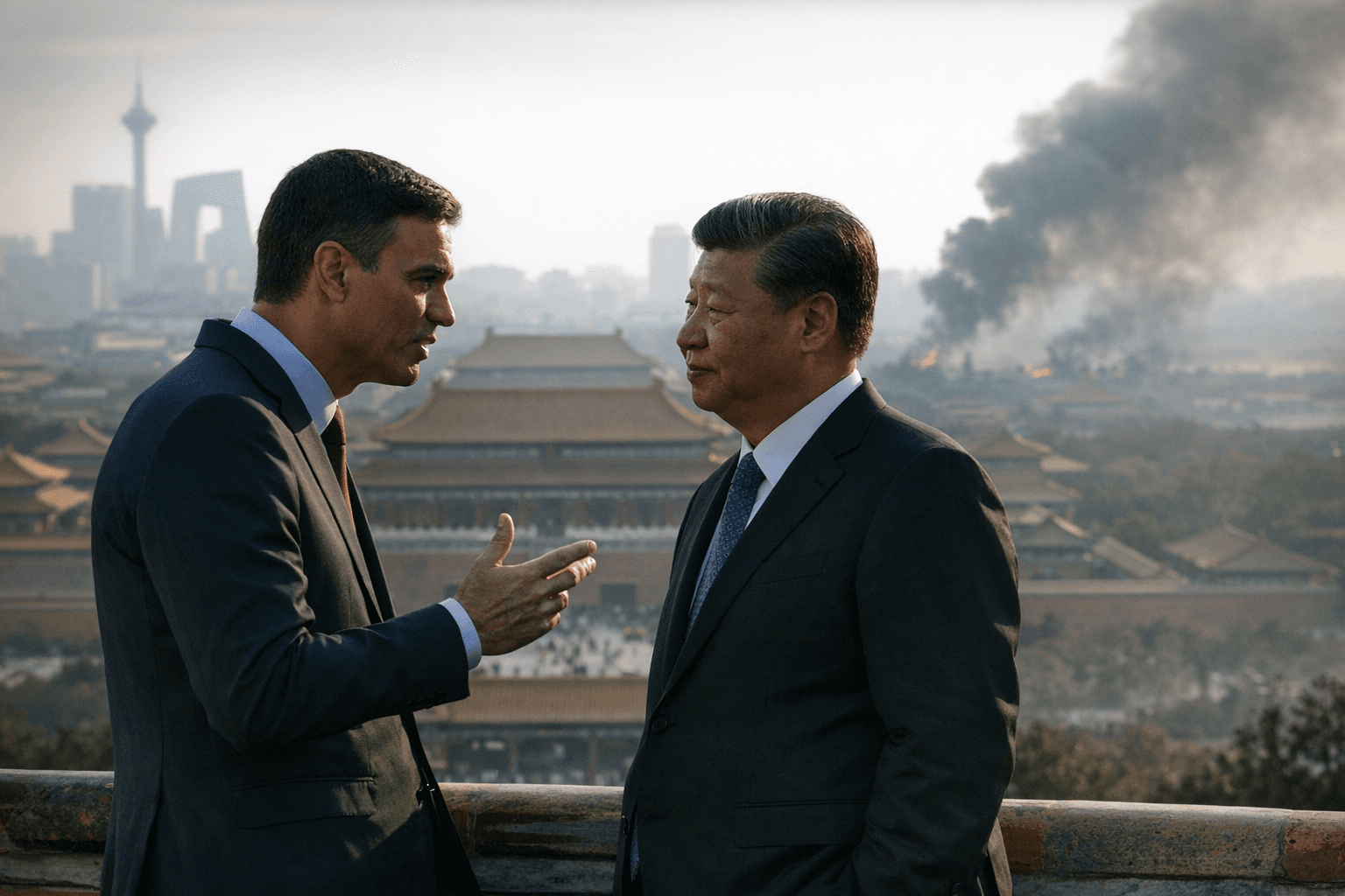 Spanish PM urges China to help end wars, deepen ties