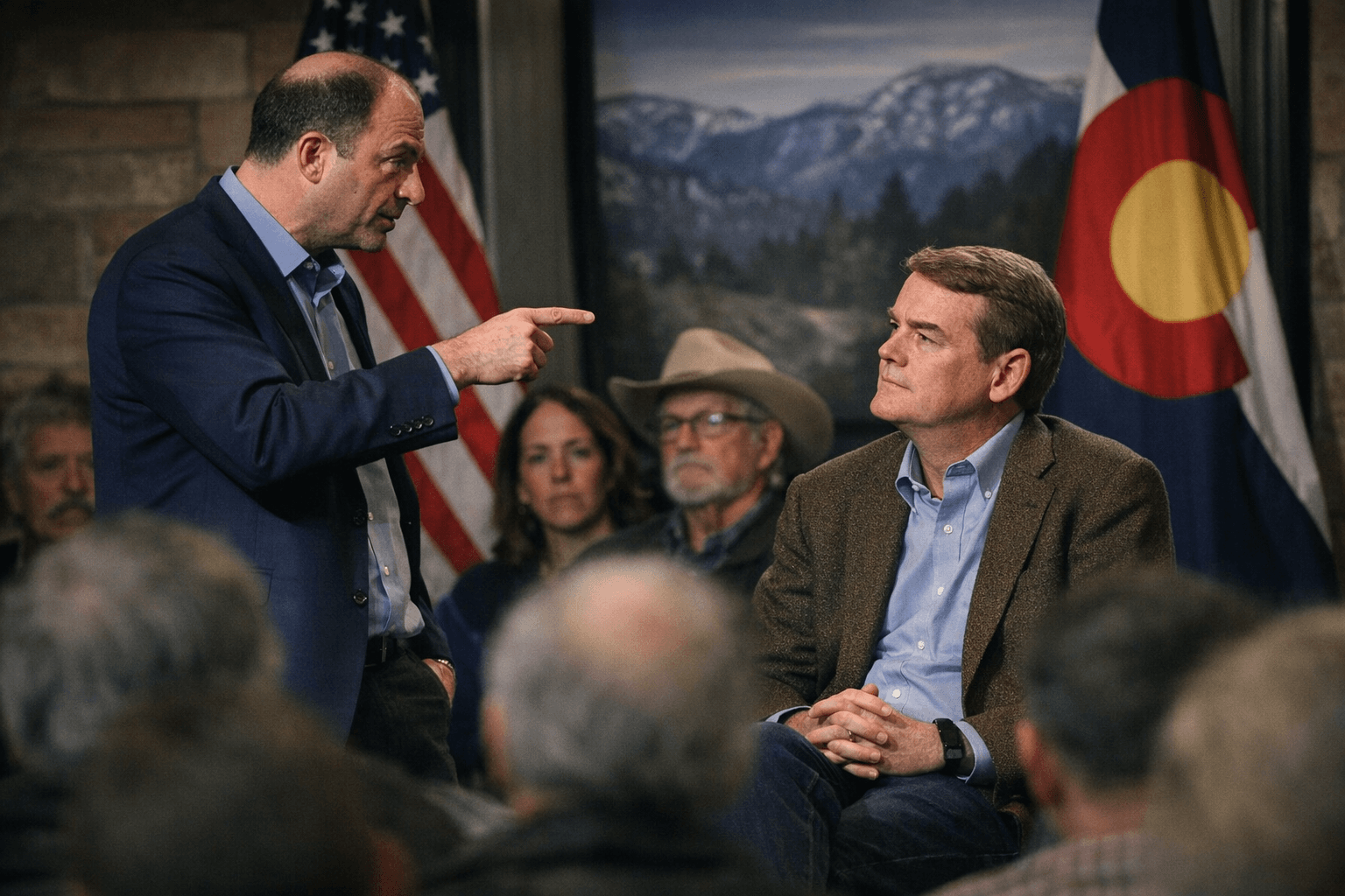 Weiser Challenges Bennet at Durango Town Hall on Water, Democracy