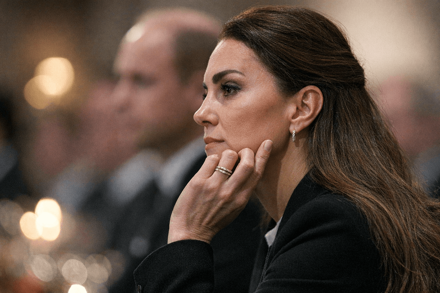 Catherine swaps sapphire engagement ring for slimmer practical band stack