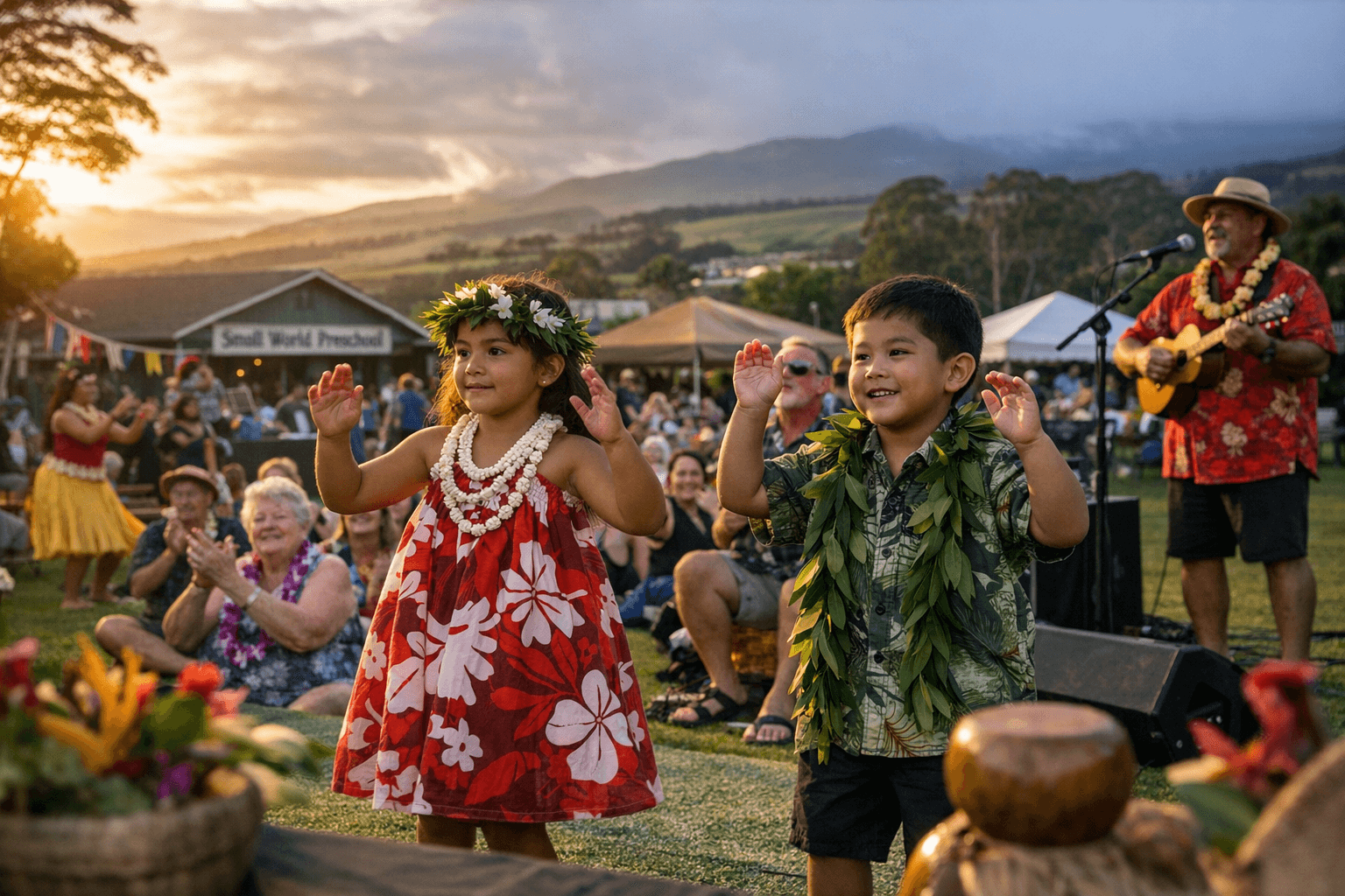 Small World Preschool marks 45 years with Waimea hoʻolauleʻa
