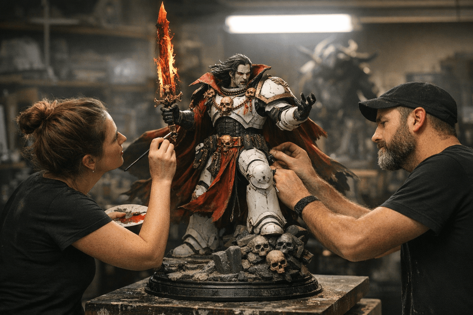 Warhammer+ spotlights Wētā Workshop’s Mephiston statue, sculpting and paint craft