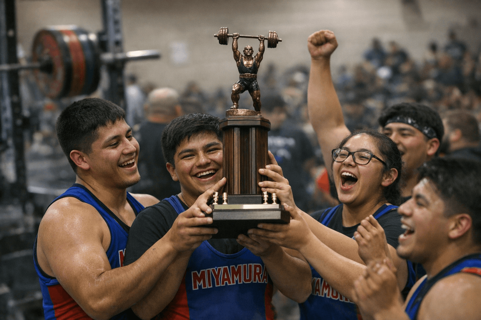 Miyamura powerlifting earns first team trophy with third-place finish