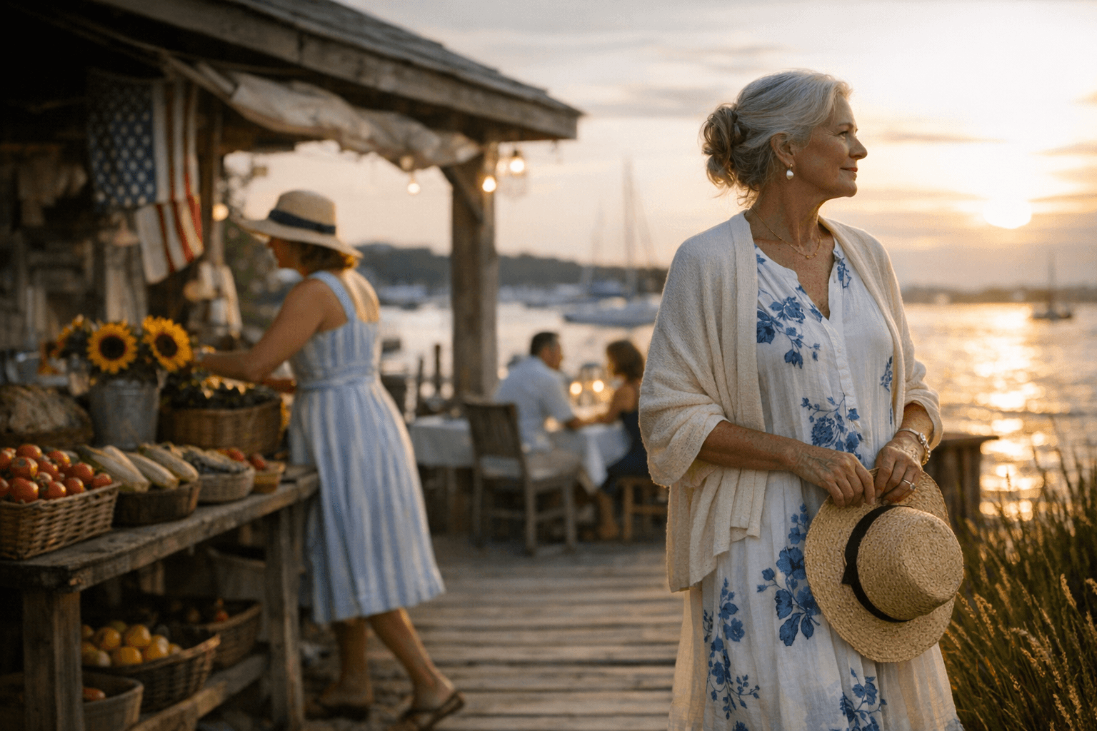 Hamptons Dresses Capture Coastal Grandmother Style With Easy Elegance