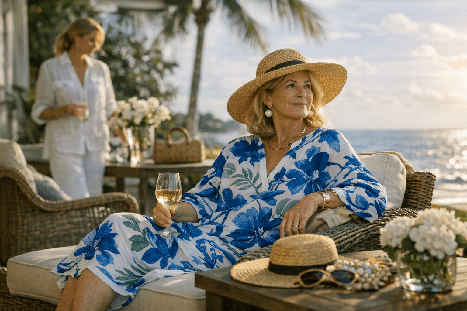 West Palm Beach’s Coastal Grandmother Look Blends Bold Prints, Linen, and Quiet Luxury