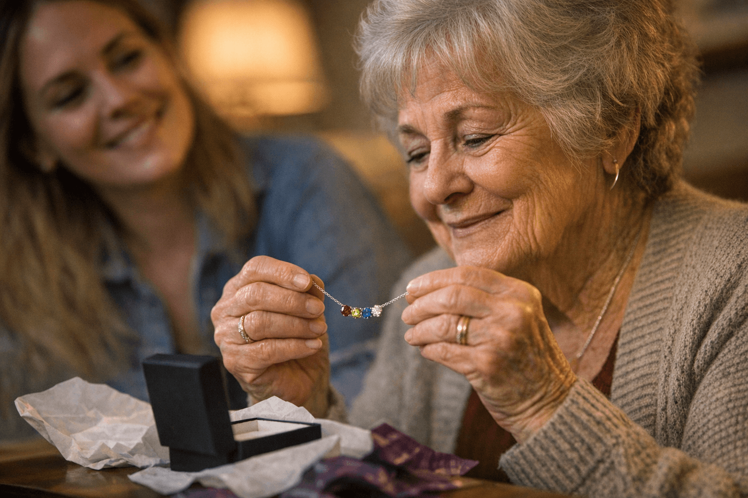 Yahoo Shopping spotlights birthstone jewelry as a sentimental grandma gift choice