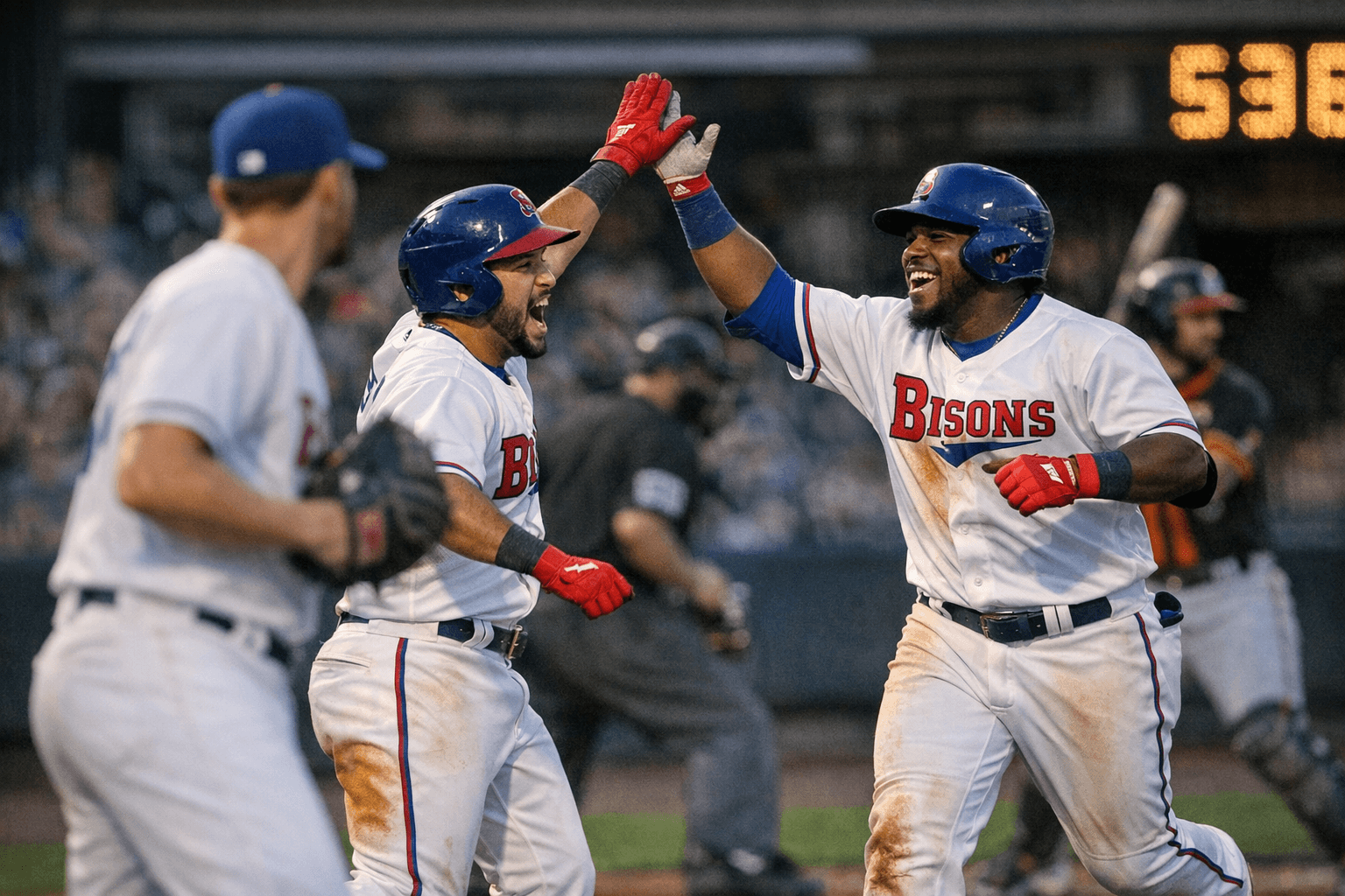 Bisons sweep Syracuse doubleheader with timely hits, strong pitching