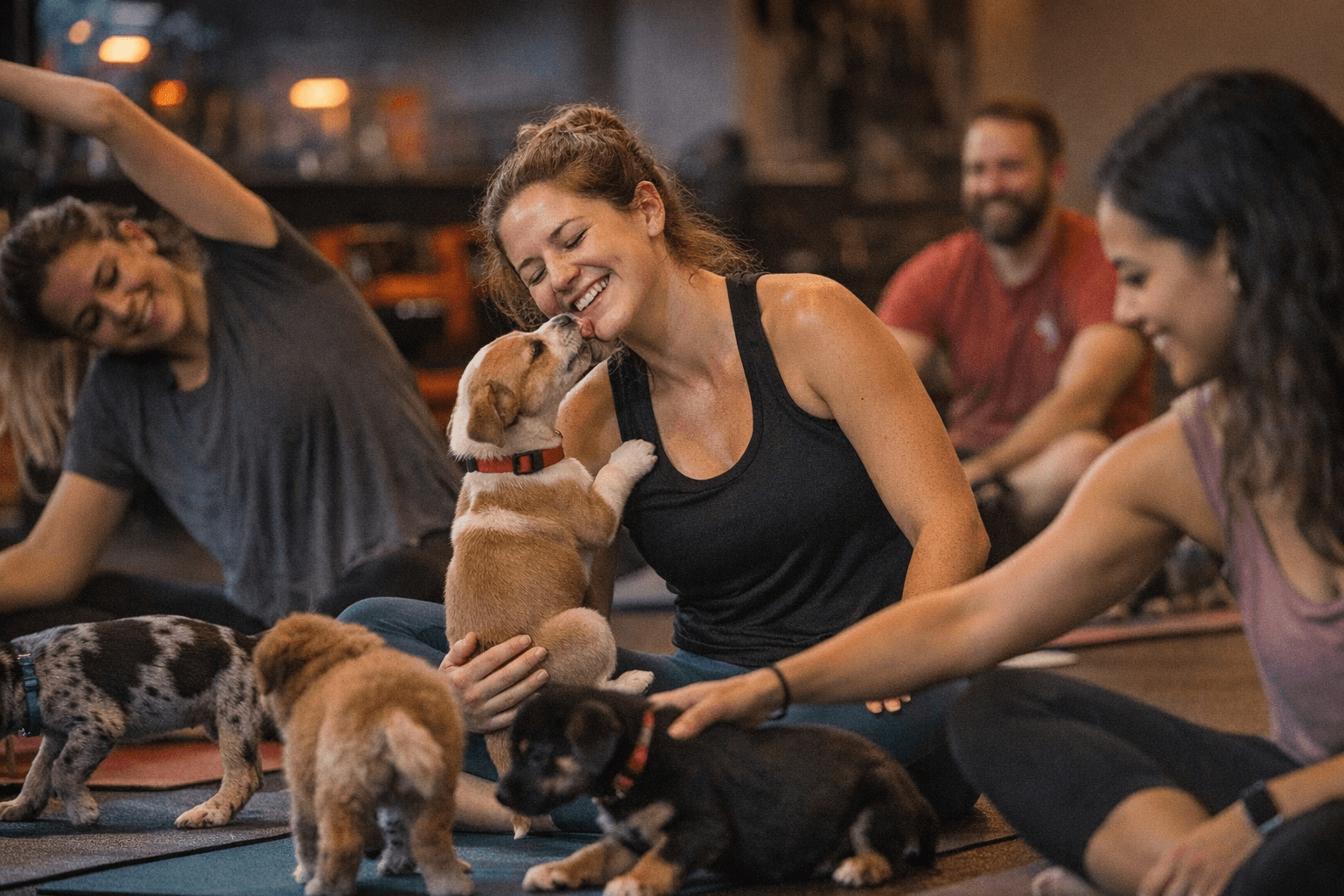 Greater Birmingham Humane Society hosts beginner-friendly Puppy Yoga with adoptable pups