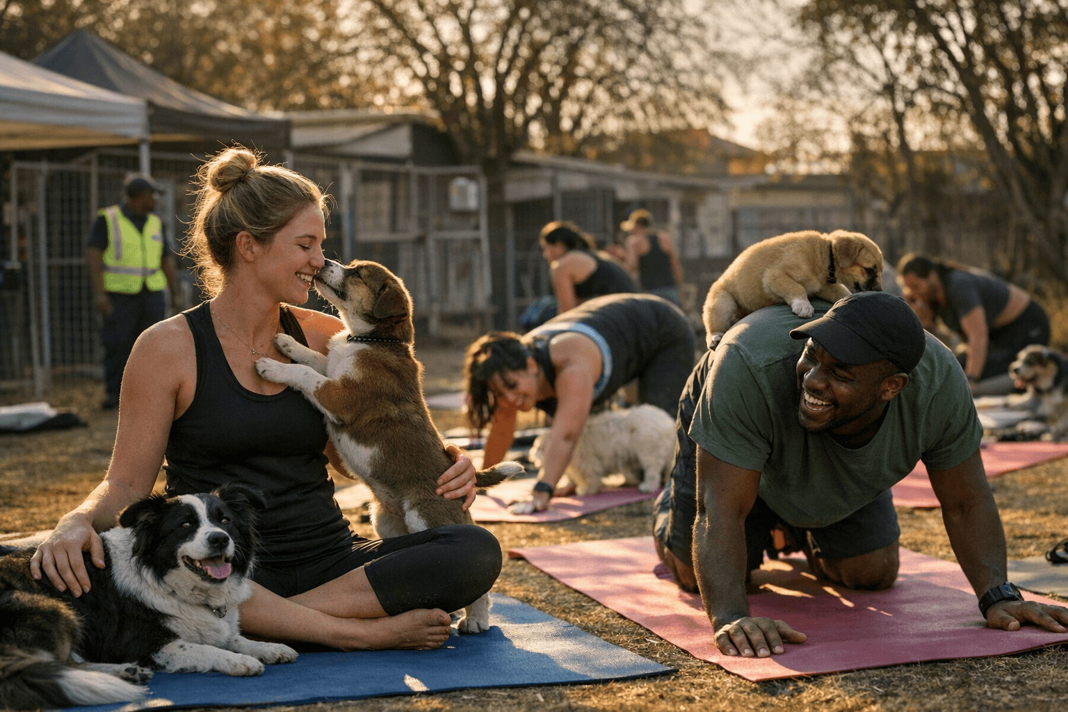 Sandton SPCA puppy yoga event invites locals to bring dogs