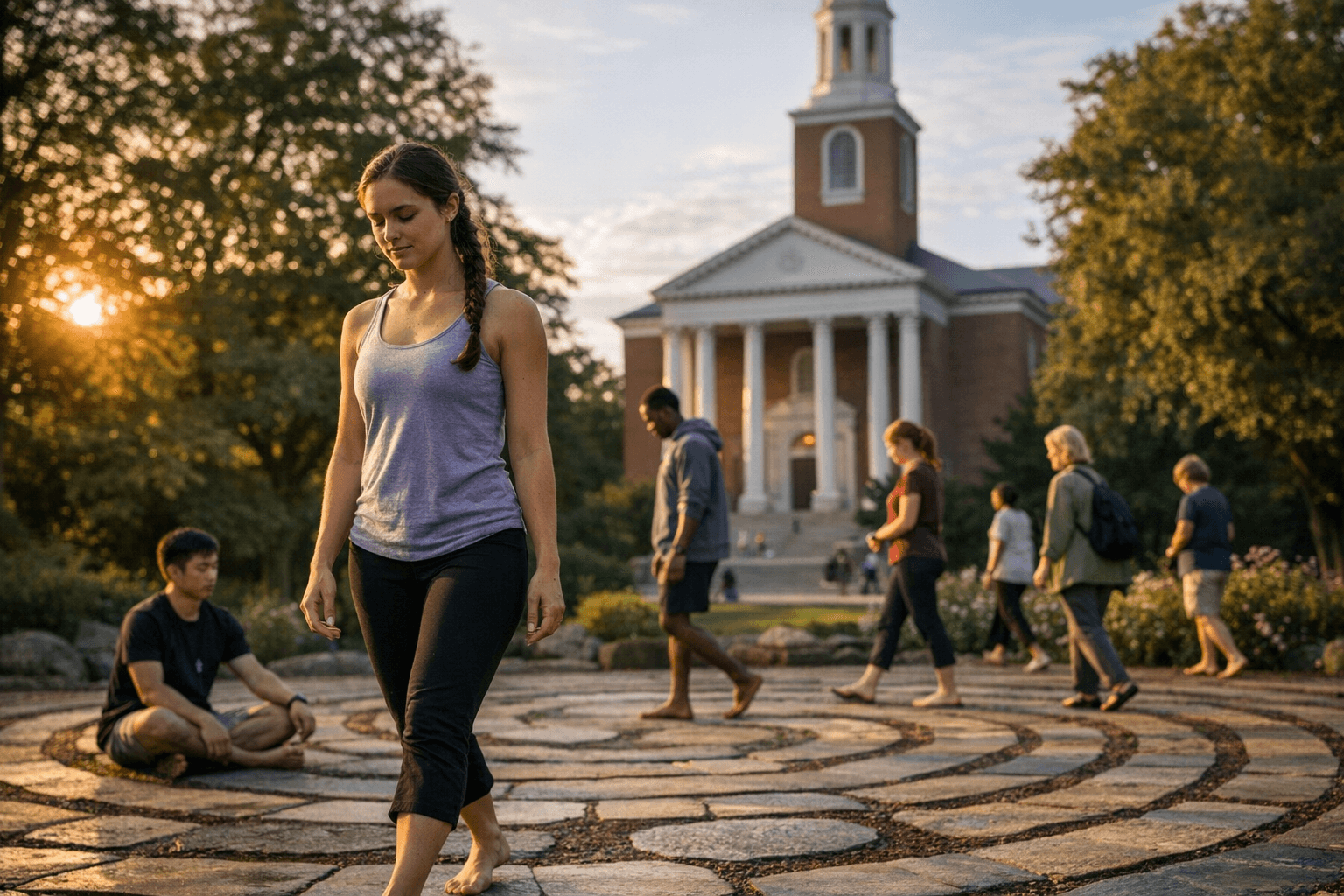 University of Maryland pairs meditation with labyrinth walks for campus series