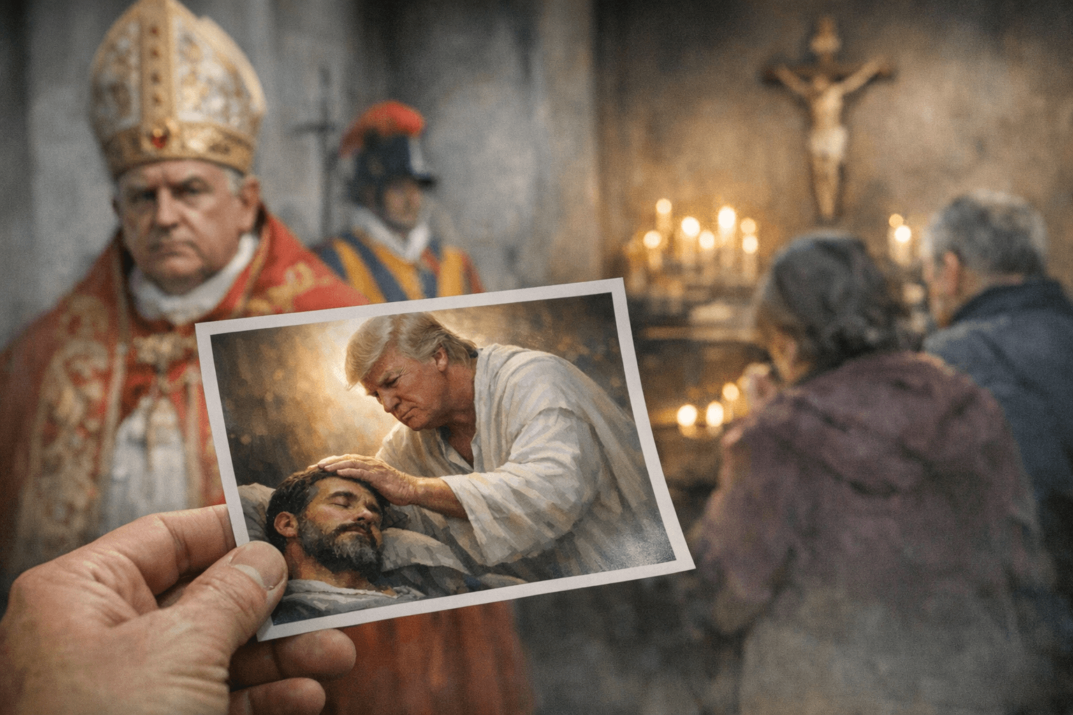 Trump’s AI-generated healing image sparks backlash amid feud with Pope Leo