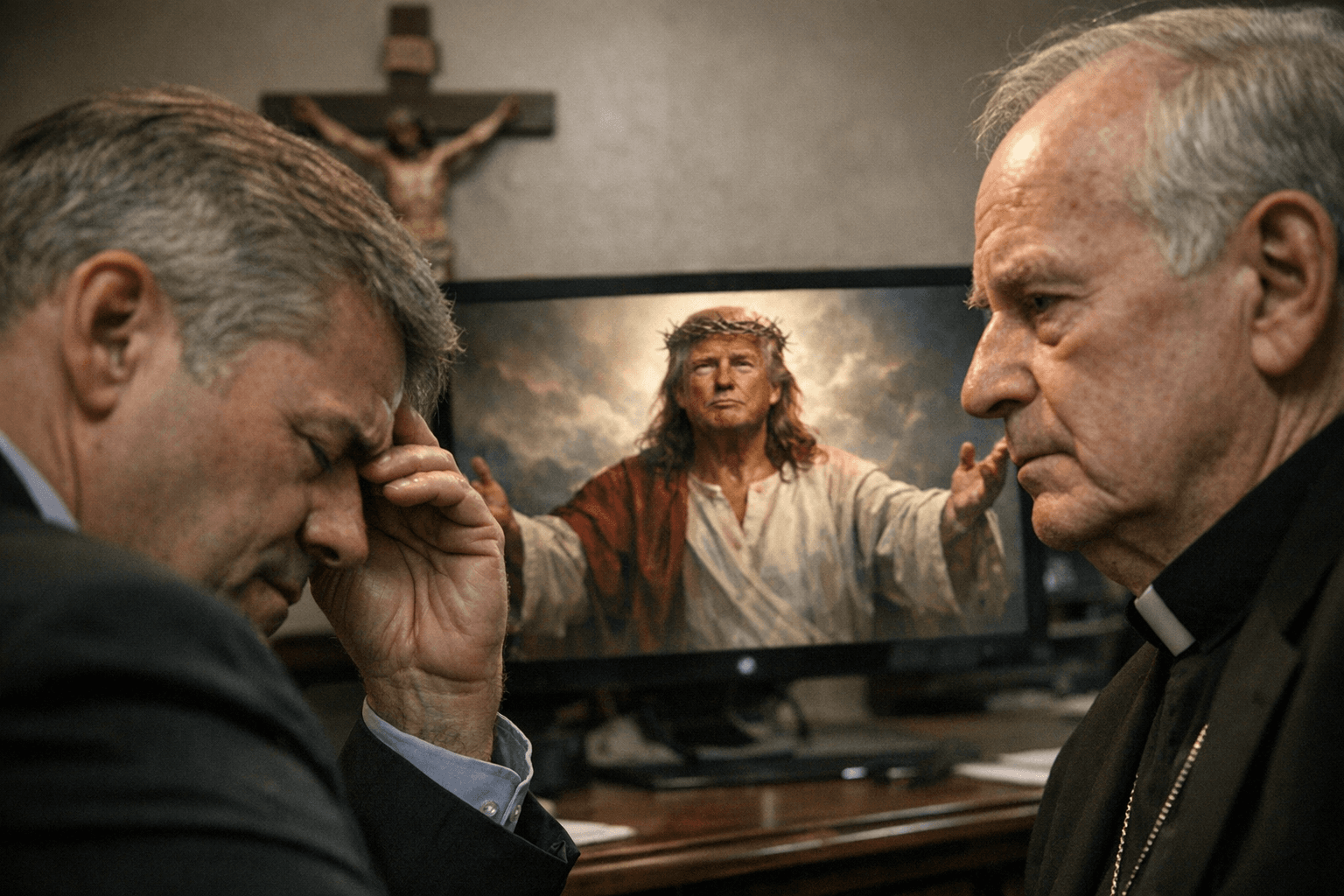 Evangelical and Catholic allies condemn Trump AI image as blasphemous