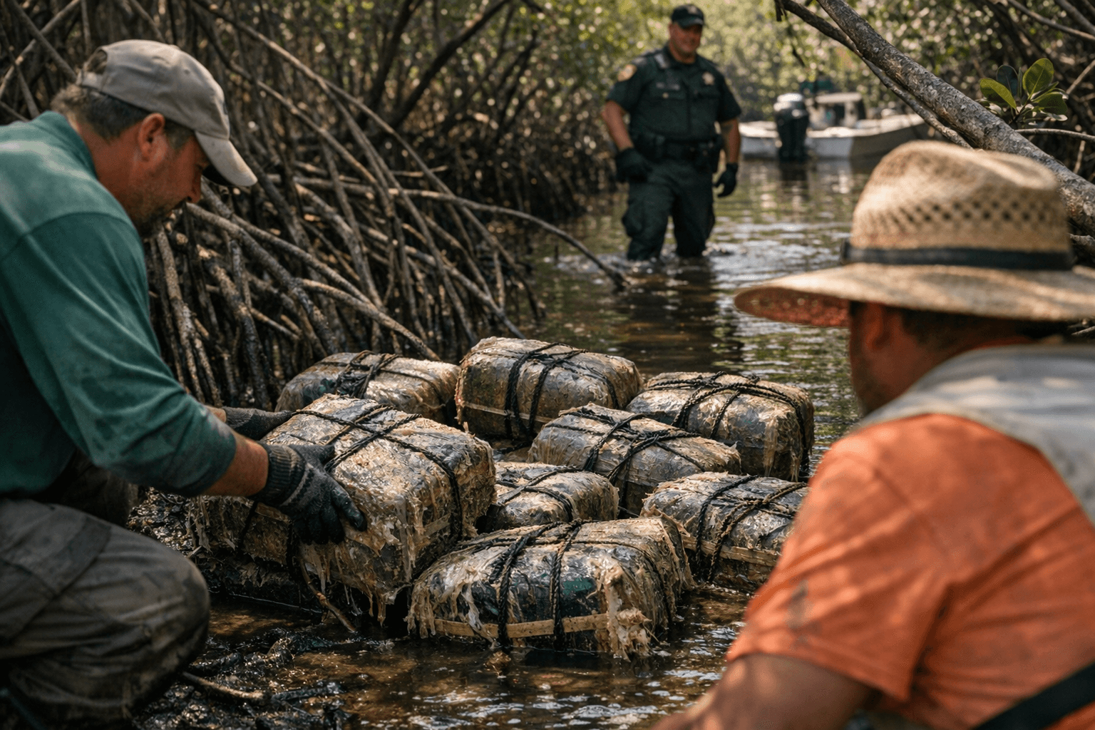 Key Largo landscapers find eight waterlogged marijuana bundles in mangroves