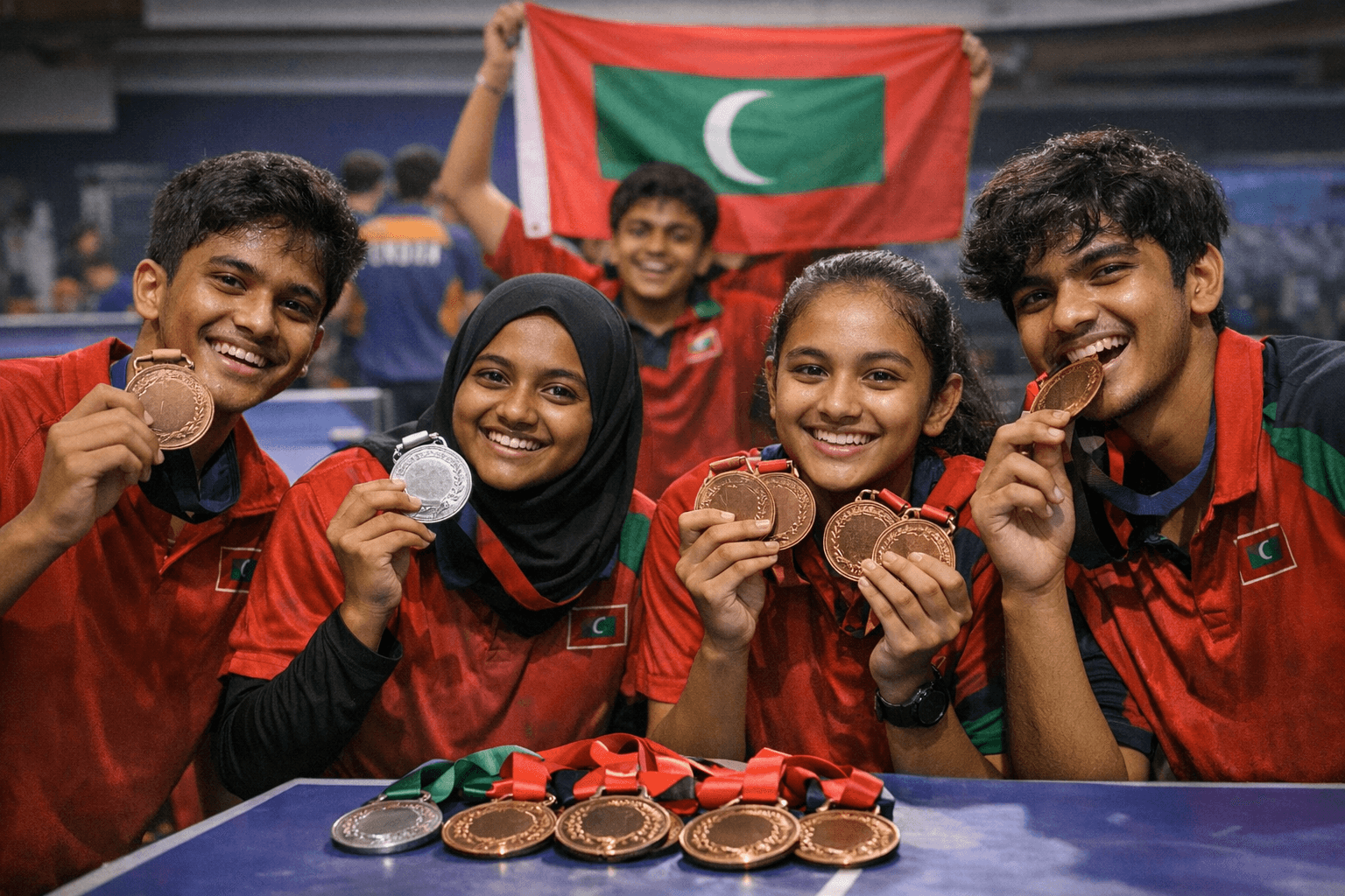 Maldives juniors win seven medals at South Asian table tennis championship