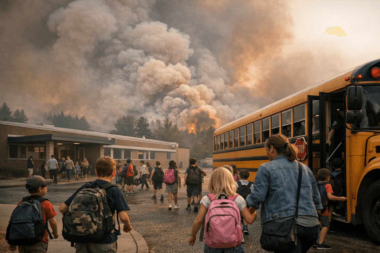 Hilton Elementary dismisses early as wildfire smoke drifts nearby