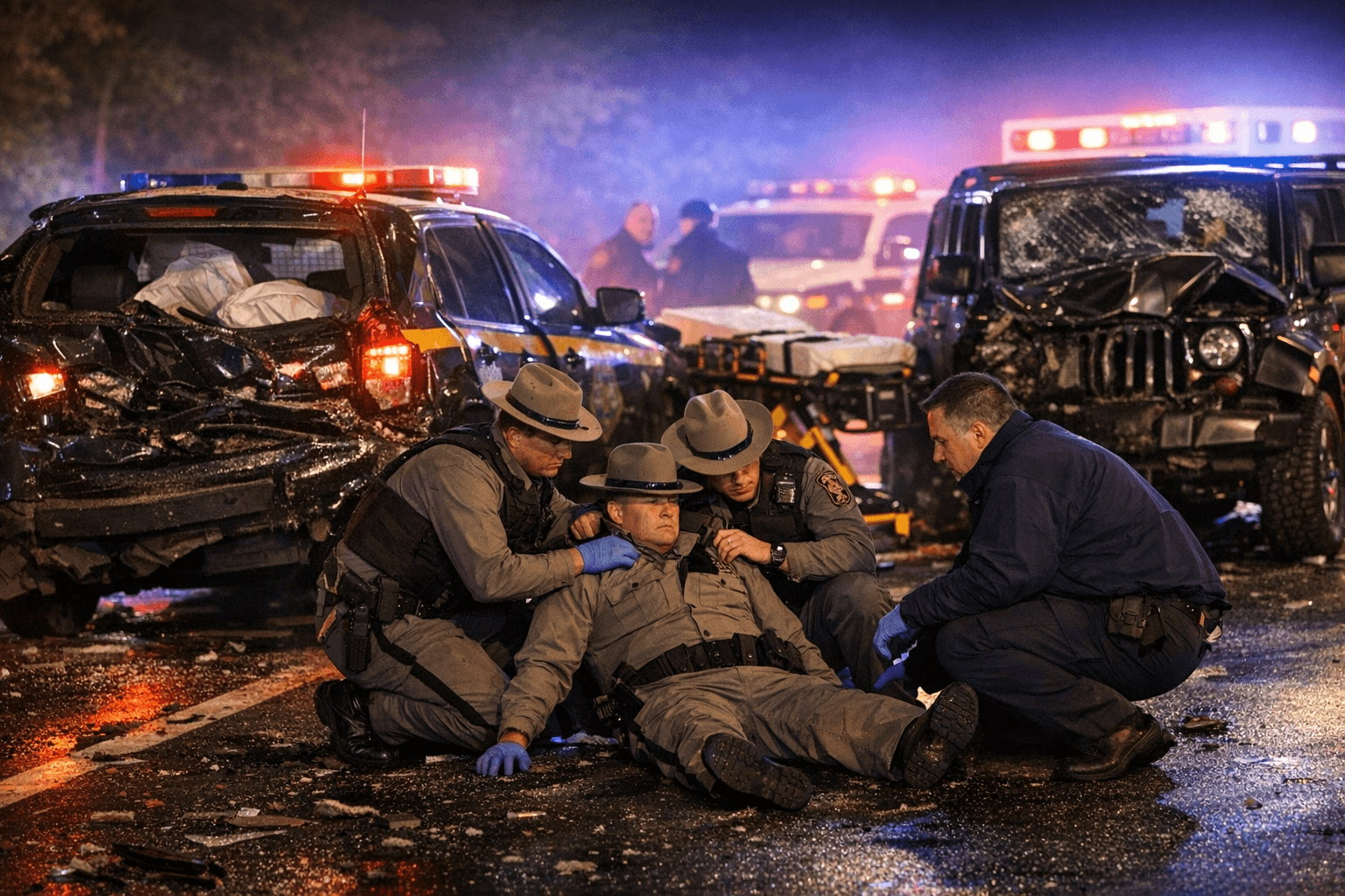 Trooper injured on Southern State Parkway after Jeep hits patrol car