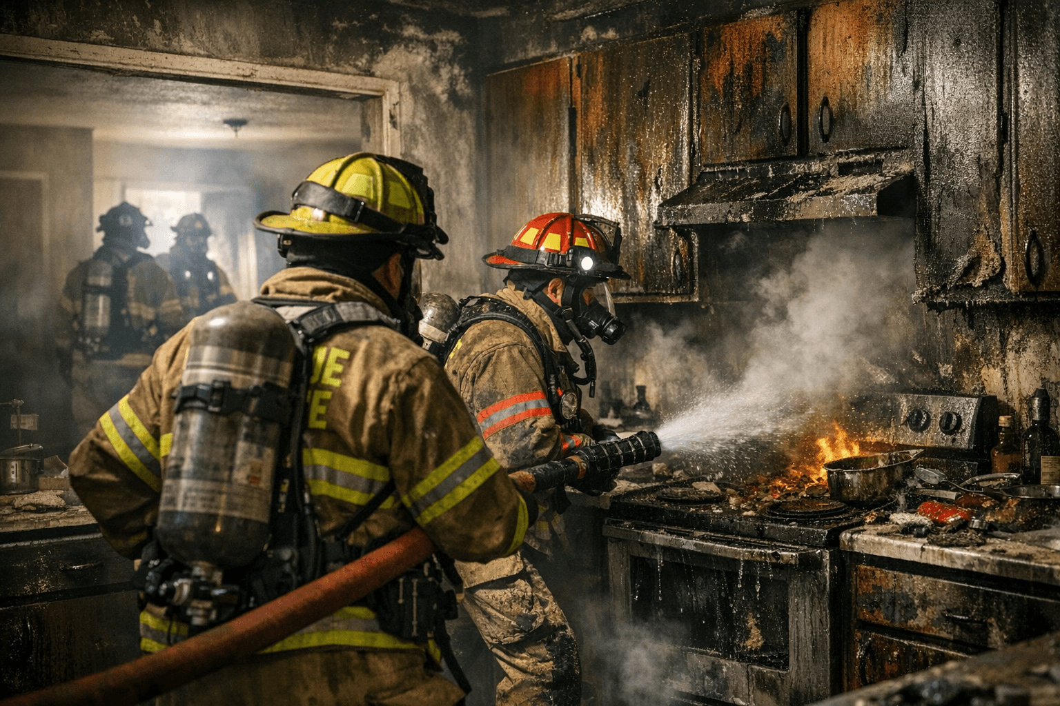 Fast fire response contains kitchen blaze at Eugene home