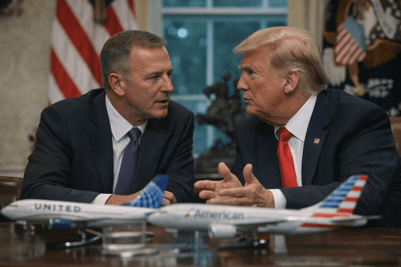 United Chief Floats American Airlines Merger Idea in Trump Meeting