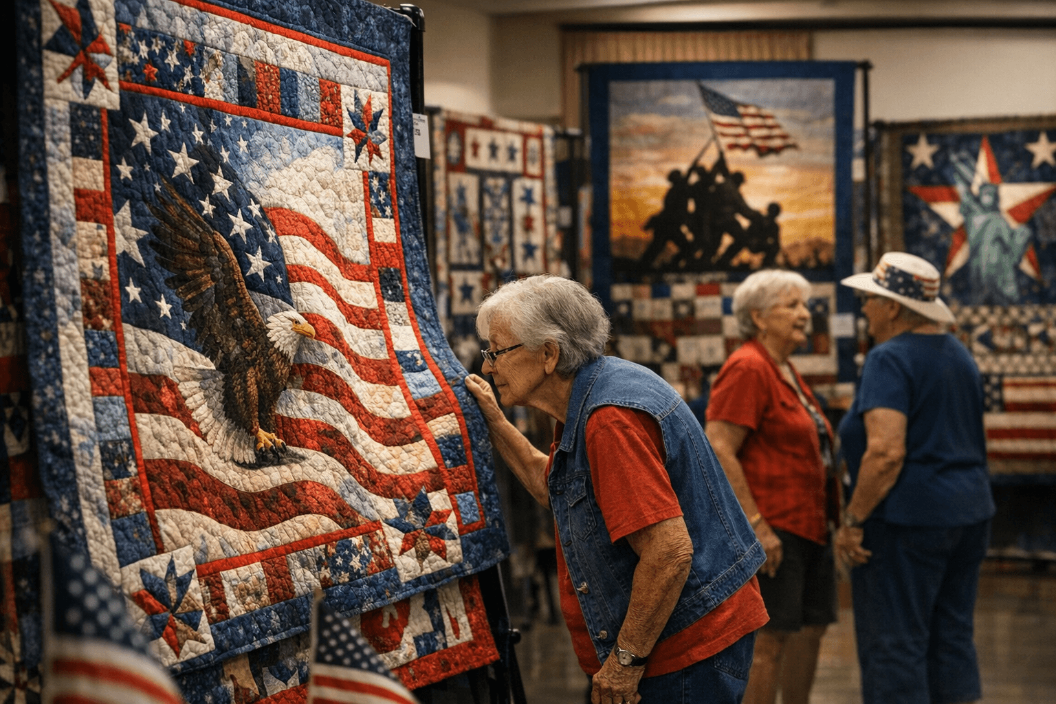 Shadow Mountain Quilters bring American Pride to Pins and Needles show
