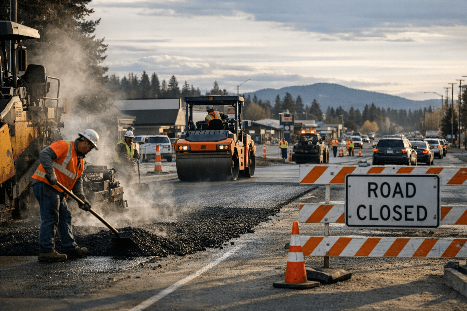 East 3rd Avenue closed for paving in Post Falls through April 16