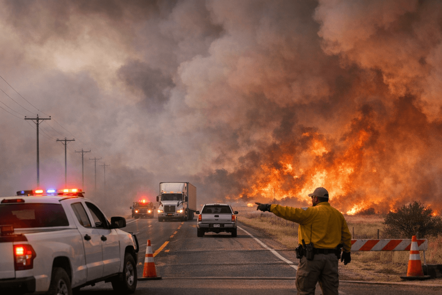 Wildfire shuts down Highway 36 near Kansas border in Yuma County