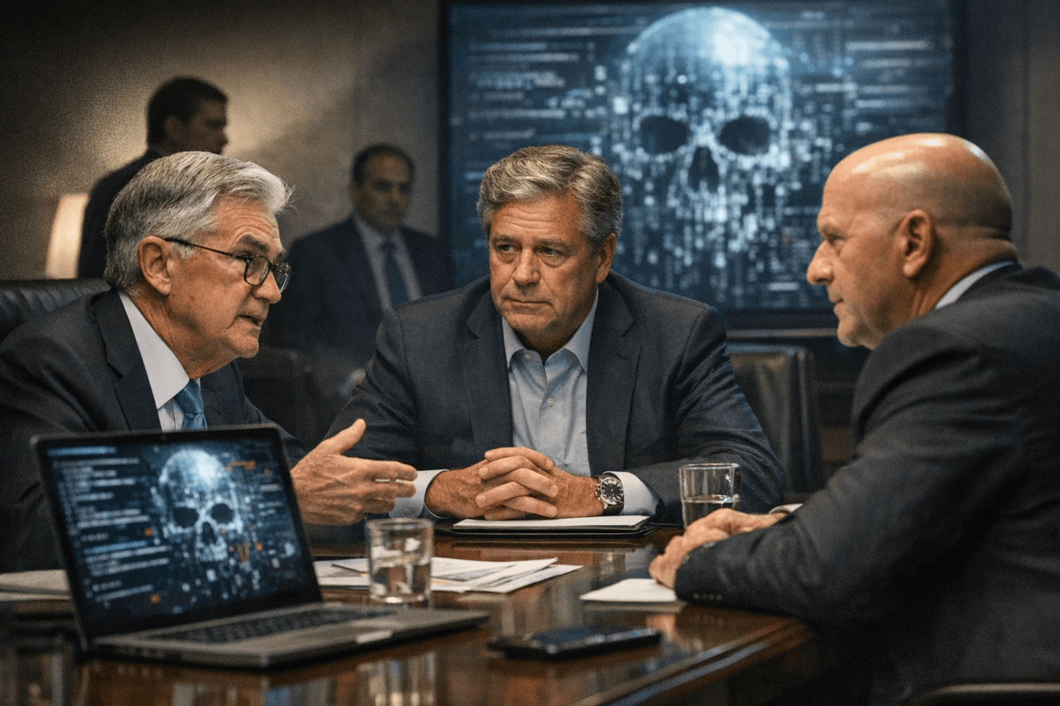 Powell, Bessent meet bank CEOs, Goldman’s Solomon over Anthropic AI cyber risks