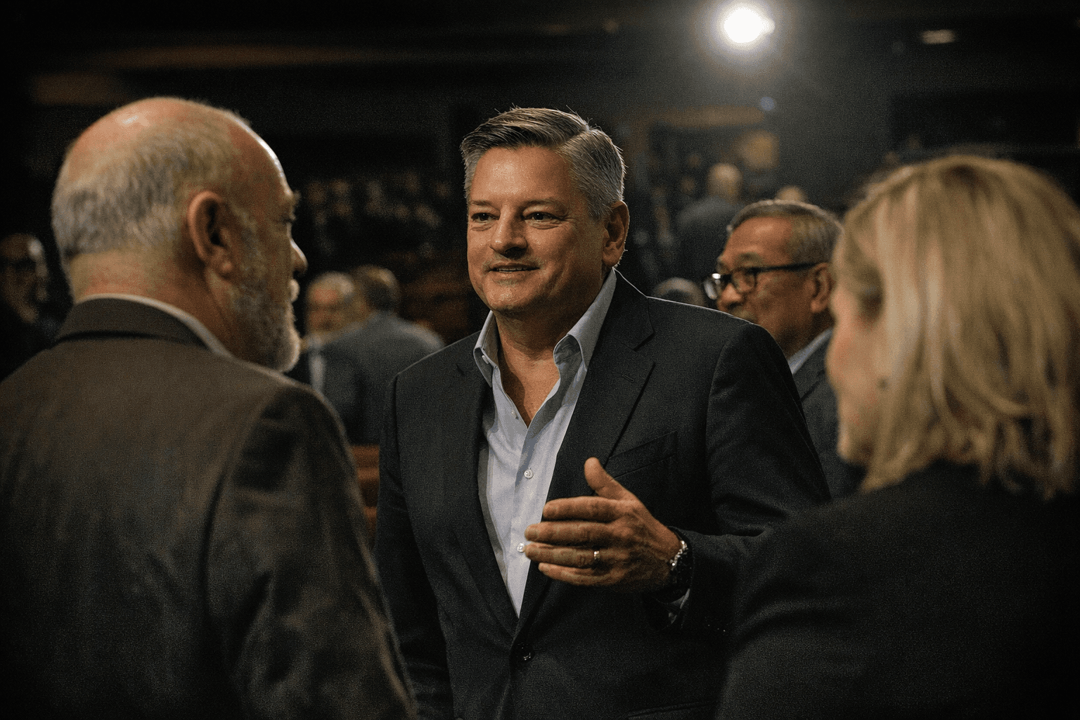 Ted Sarandos makes first theater conference appearance, meets with owners