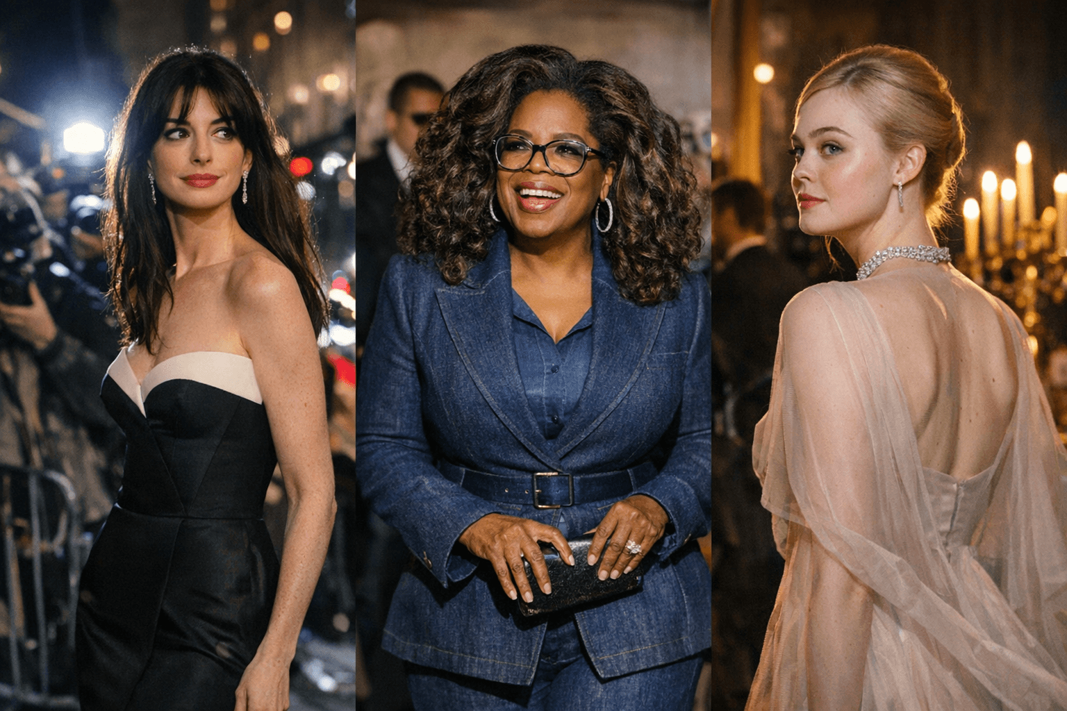 Anne Hathaway, Oprah and Elle Fanning Lead April's Best-Dressed Looks