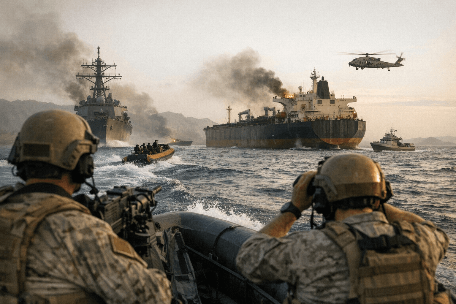 US begins blockade of Iranian ports, raising stakes in Hormuz