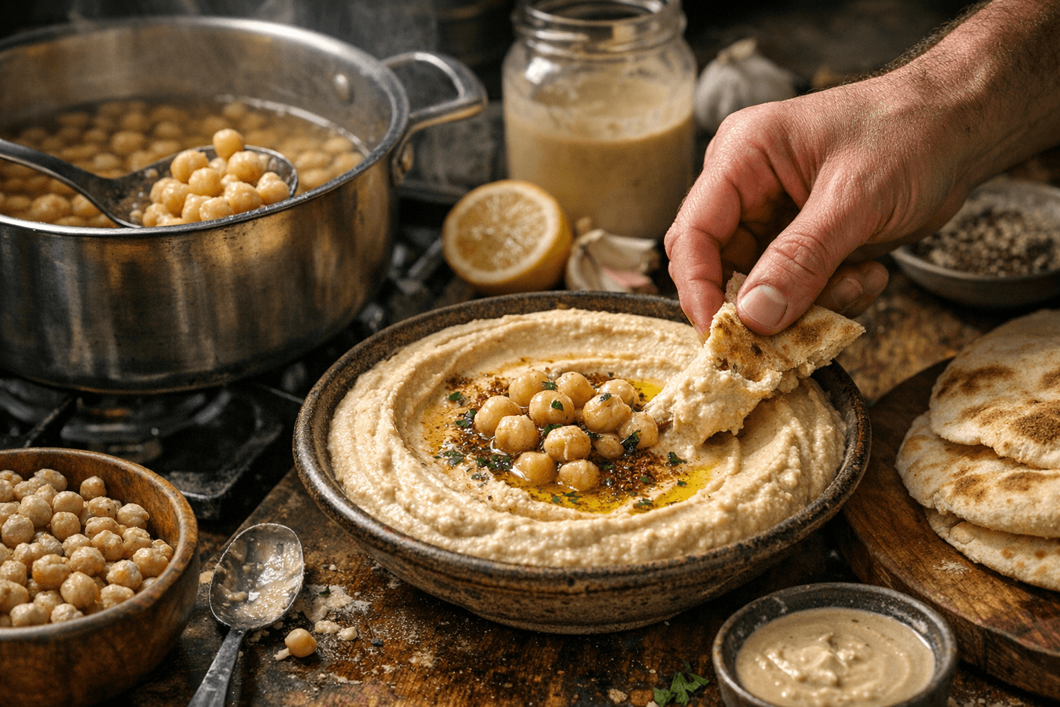 חומוס ביתי זה לא מסובך: גרגרים, טחינה ומרקם מושלם