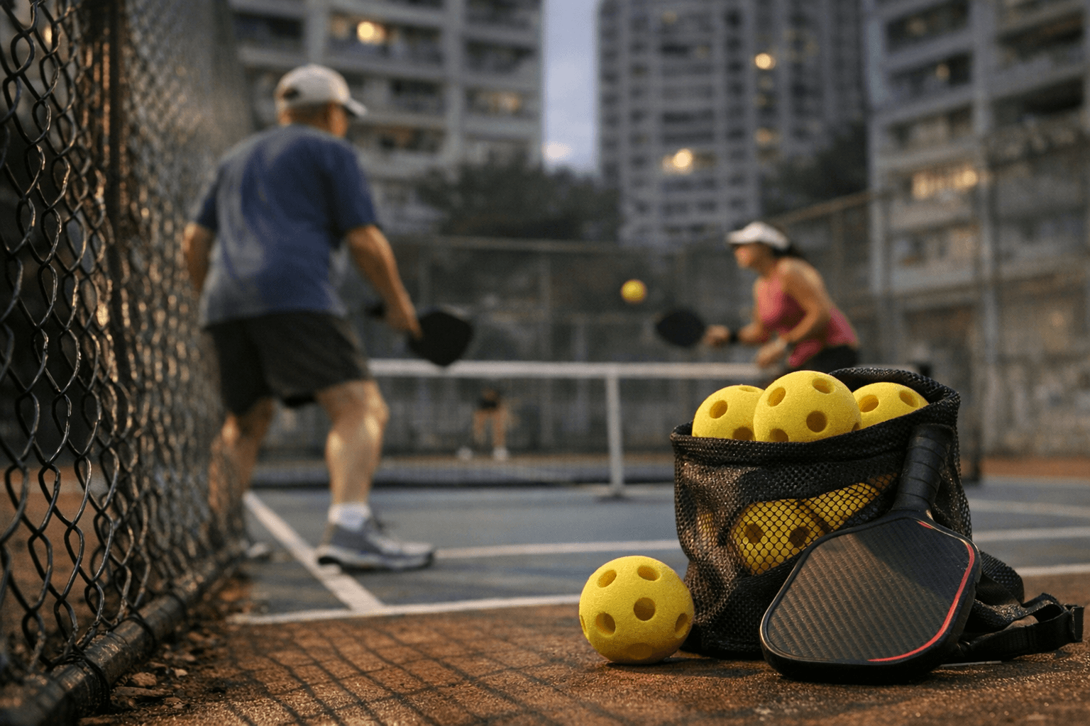 Mountbatten adopts foam-ball windows to ease pickleball noise complaints