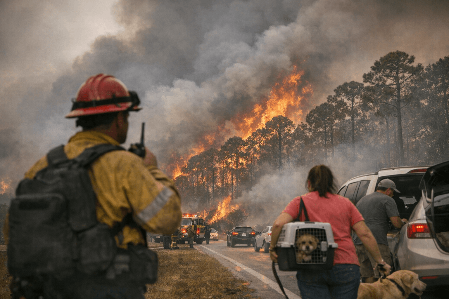 Newman Drive Fire burns 1,500 acres, forces evacuations in Collier County