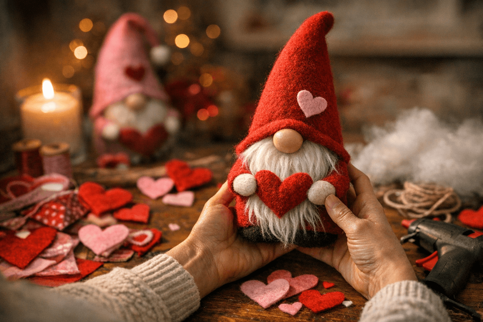 DIY Valentine’s Gnome Makes a Cute Handmade Gift or Decor