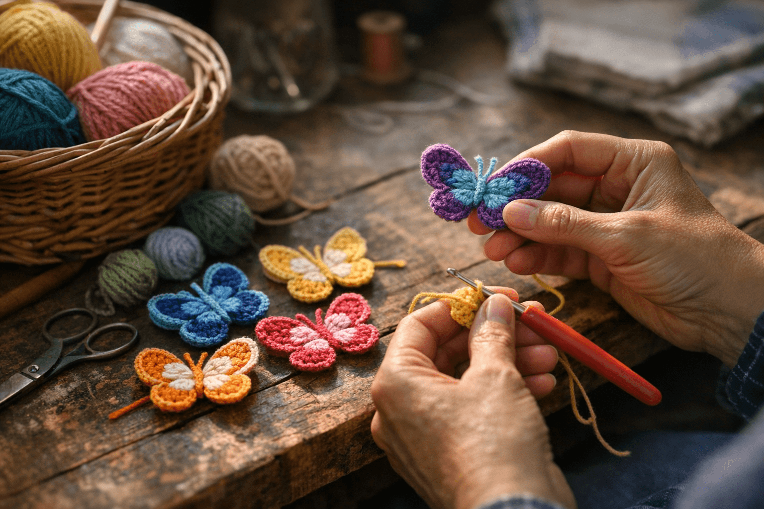 Quick Butterfly Crochet Projects for Stash-Busting, One-Sitting Finishes