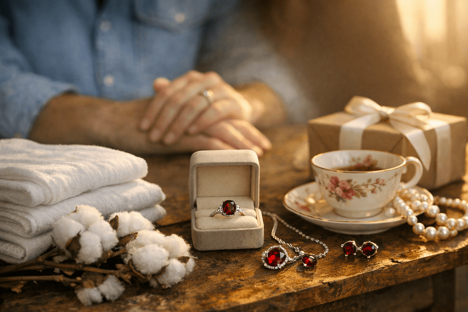 Second-Anniversary Gifts, from Cotton Keepsakes to Garnet Jewelry