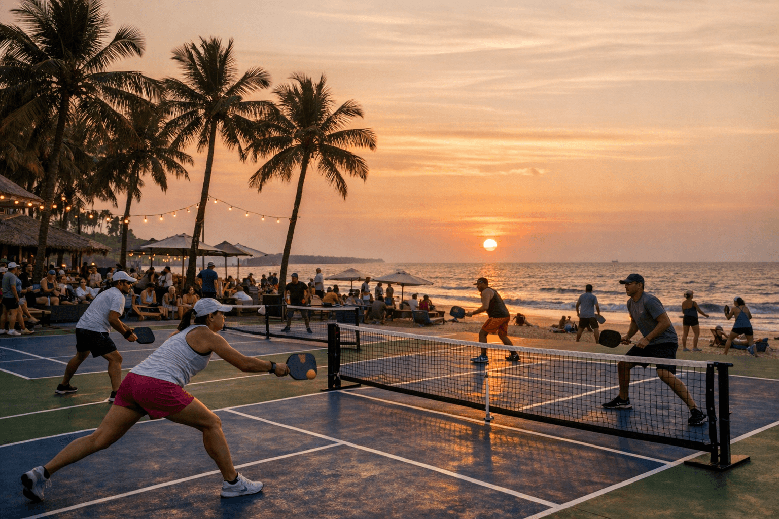 Goa resort launches sunset pickleball fiesta with four beachfront courts
