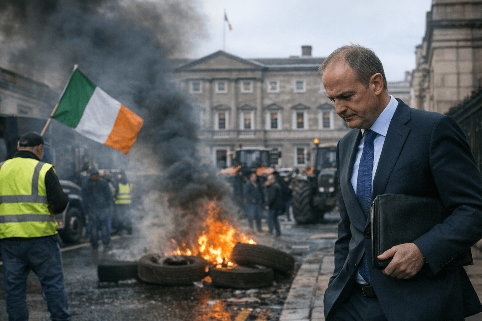 Ireland coalition weakened as fuel protests trigger defections