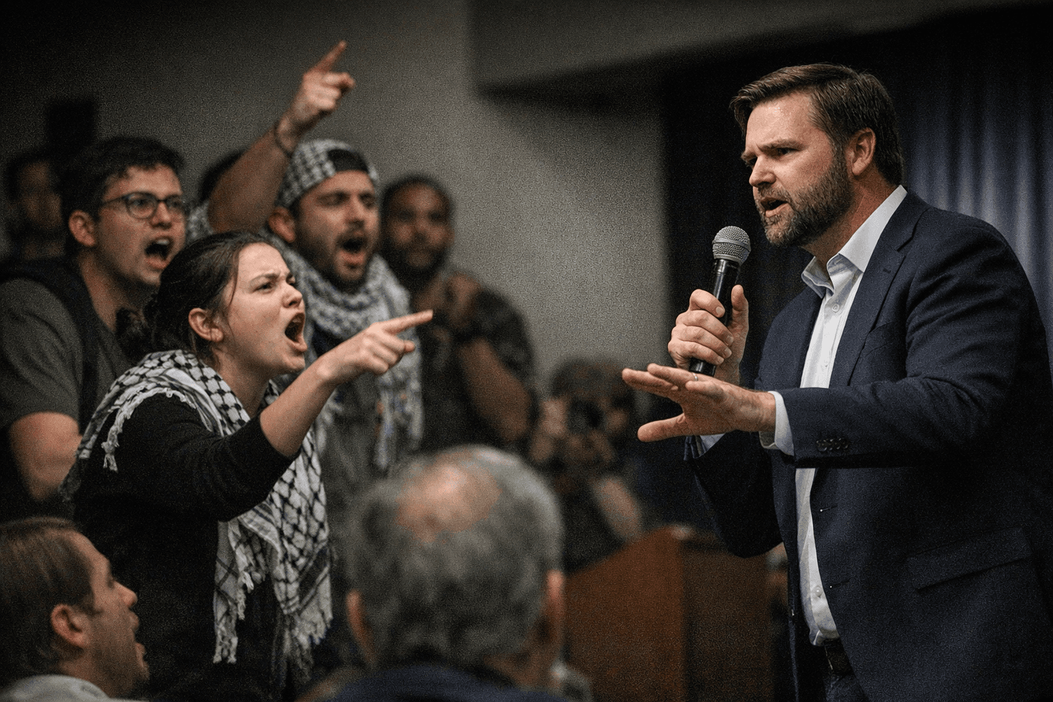 Vance Faces Hecklers Over Iran and Gaza at Georgia Campus Event