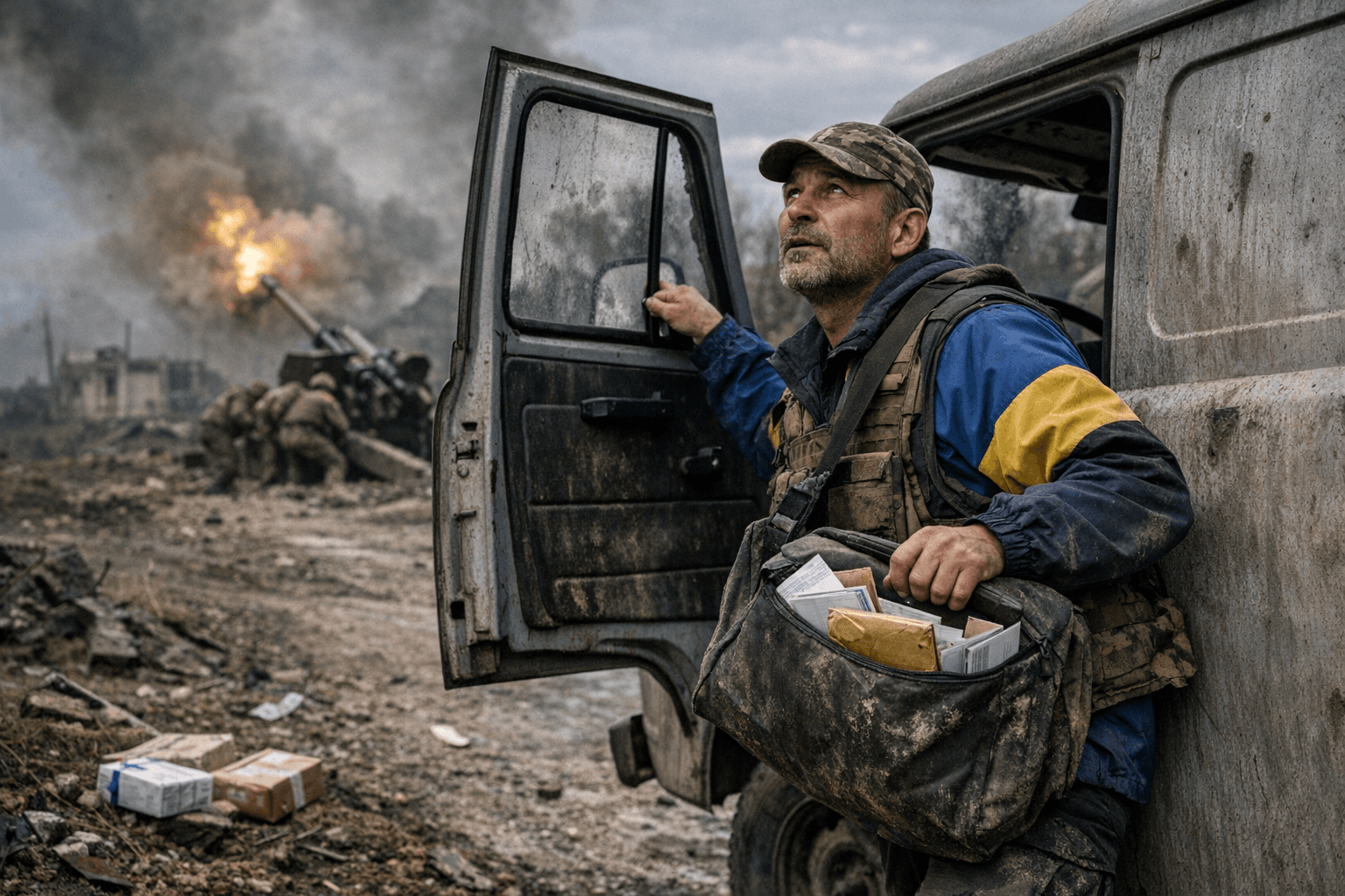 Under fire, Ukraine’s postal workers keep front-line deliveries moving