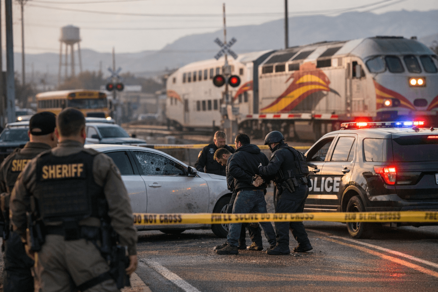 Suspect arrested after Bernalillo shooting, schools closed, Rail Runner halted