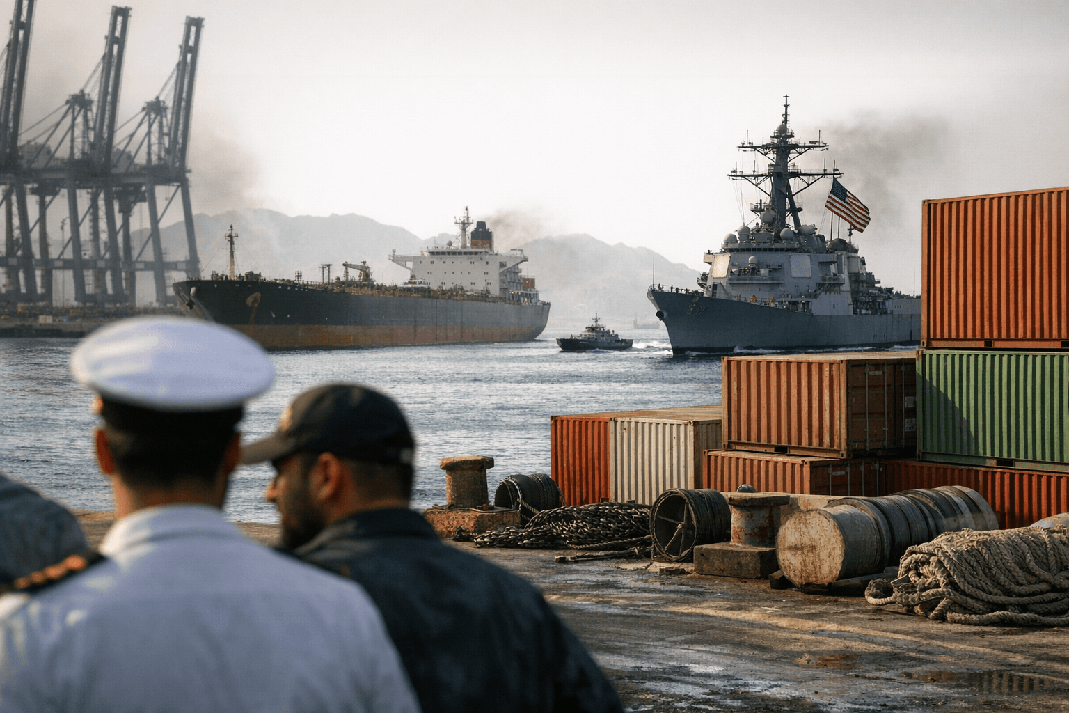 U.S. blockade cuts off Iran’s sea trade, halts ships at ports