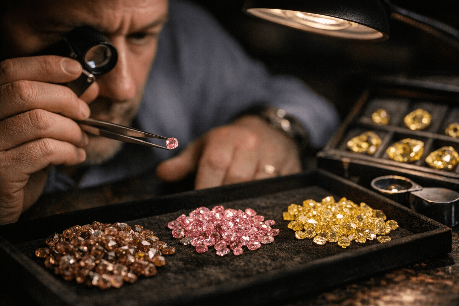 Natural Colored Diamonds, Browns, Pinks, and Yellows Define a Tightening Market