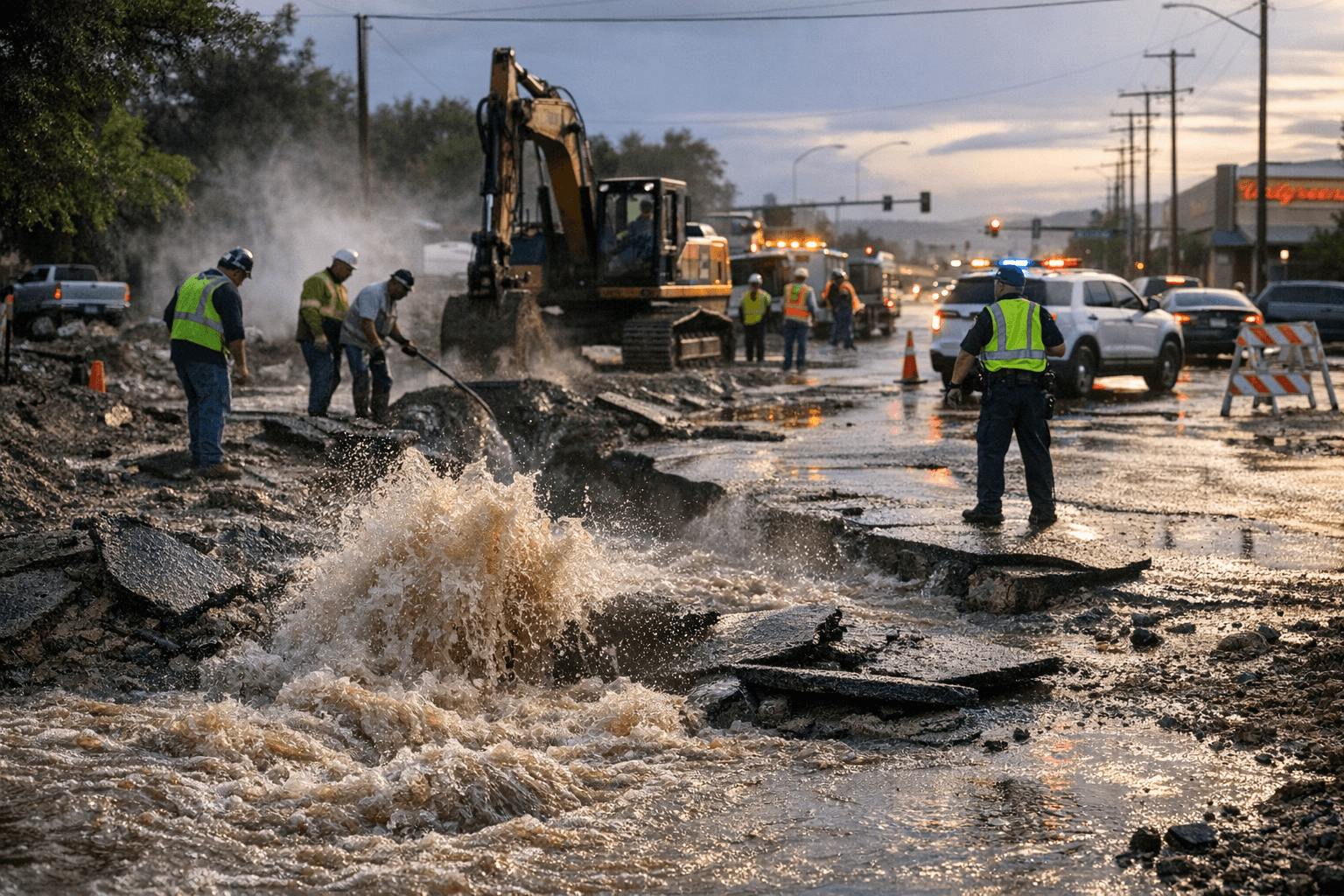Water main break closes Lala in Belen, drivers urged to detour