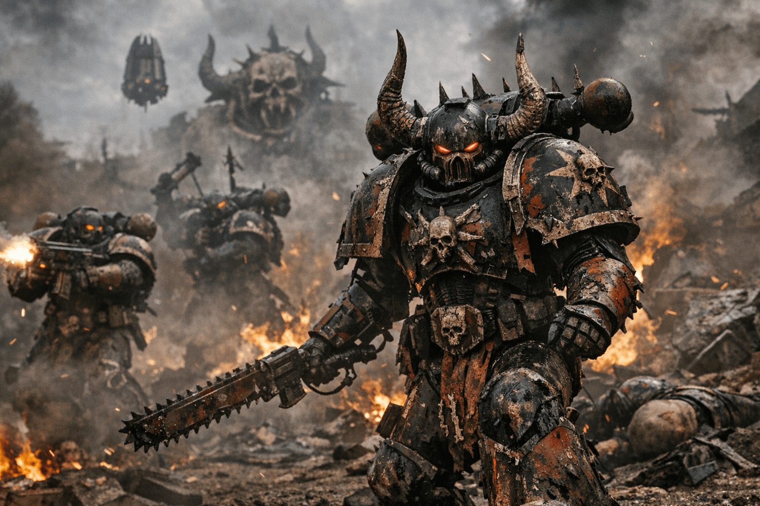 Chaos Space Marines, the betrayed super-soldiers of the Horus Heresy