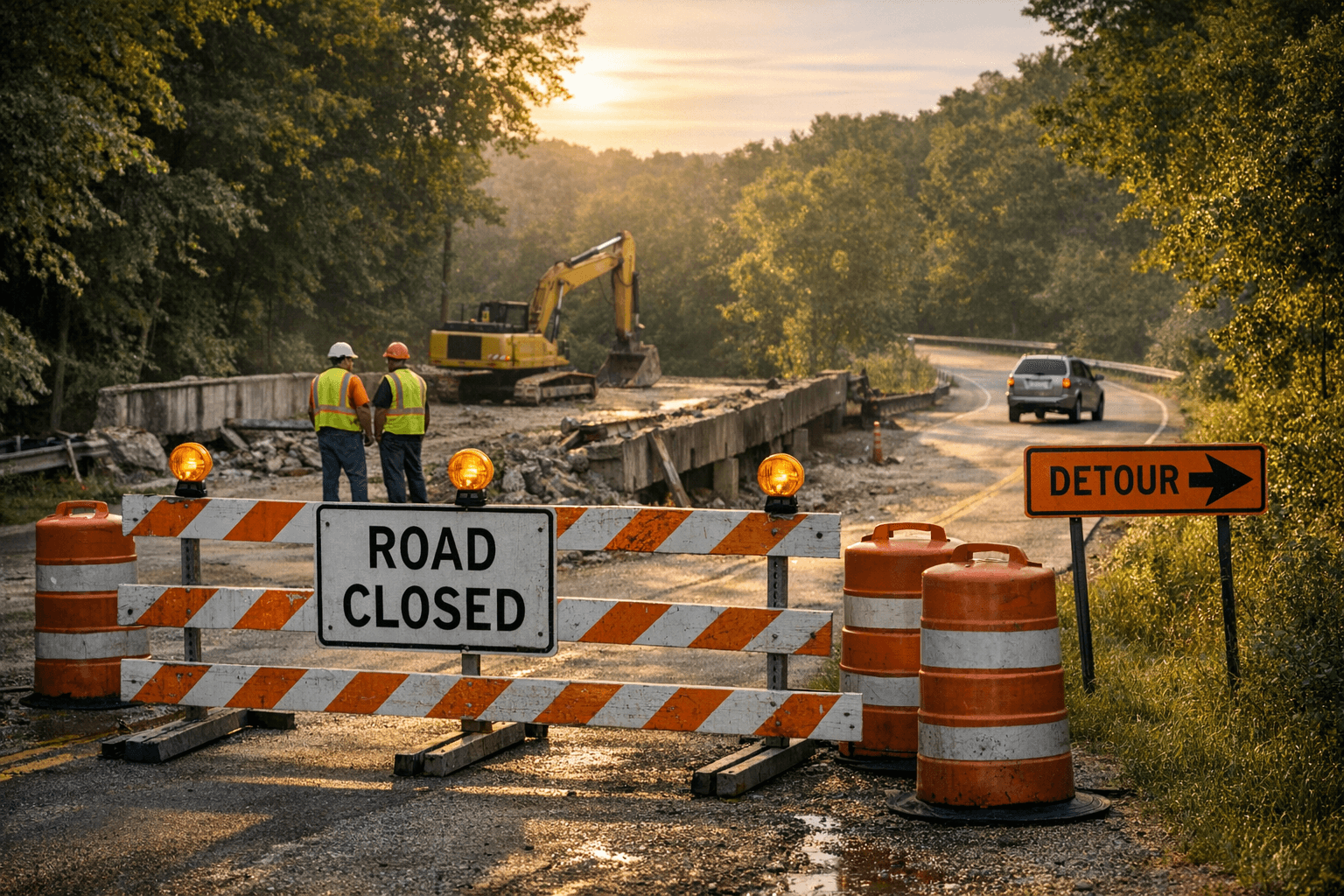 Vinton Station Road closes for bridge replacement, detour begins Monday