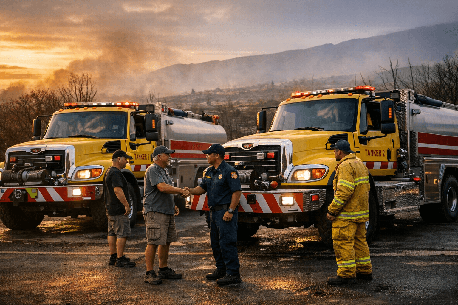 Big Island nonprofit donates two wildland tanker trucks to Maui fire crews