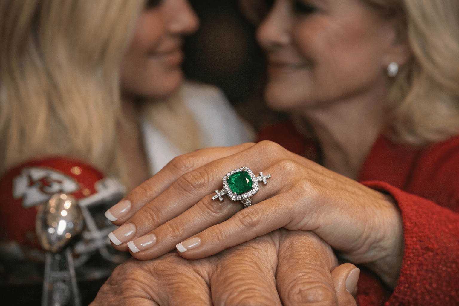 Gracie Hunt's engagement ring echoes family history, with emerald and faith details
