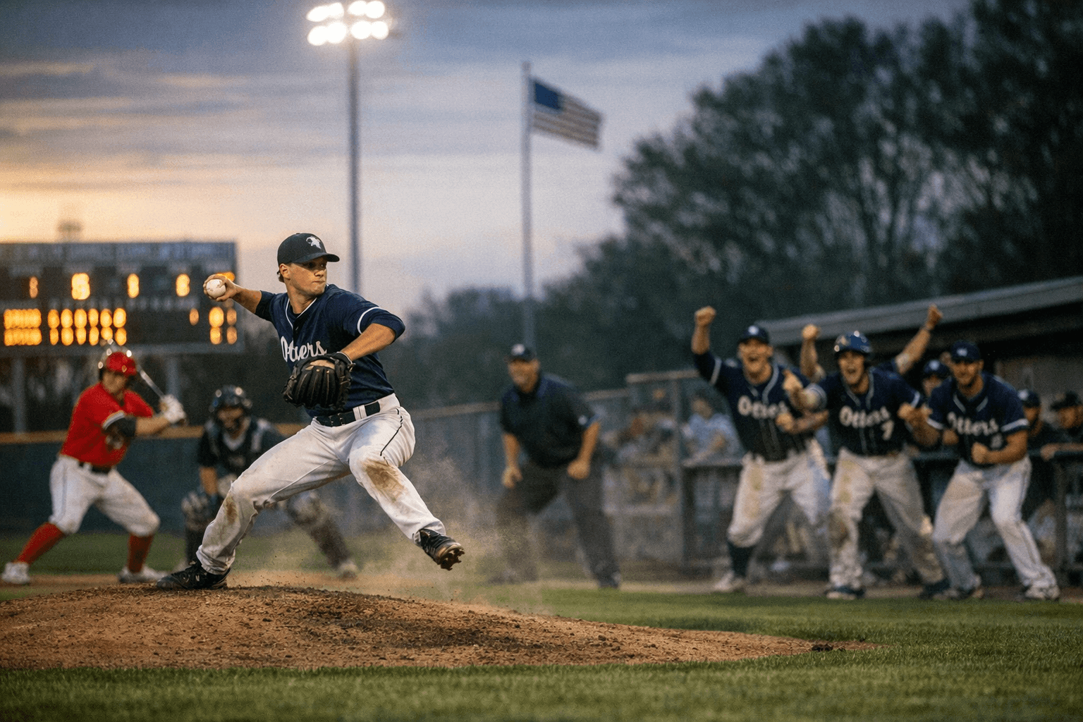 Otters sweep Detroit Lakes with balanced bats, strong pitching at opener