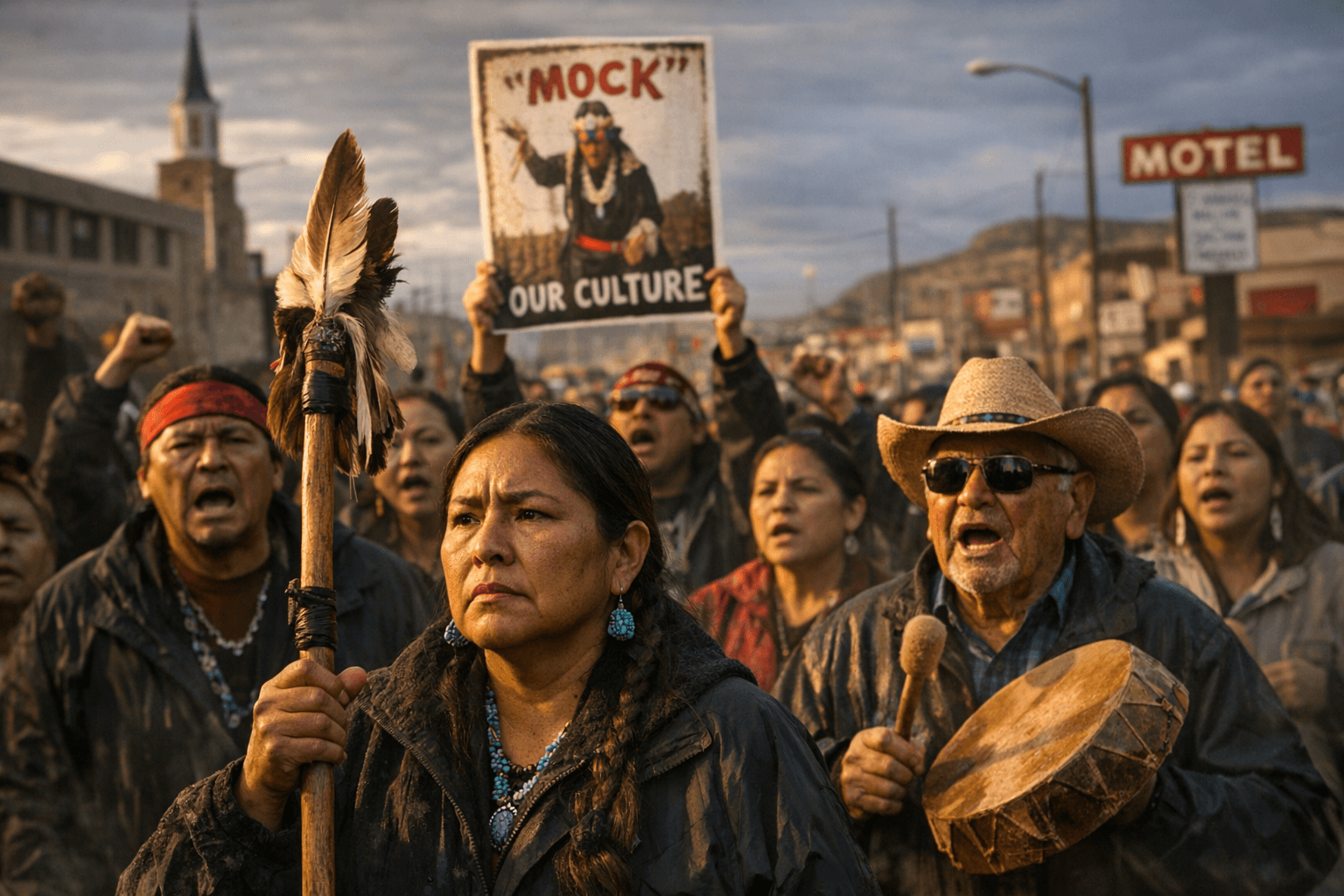 Protest erupts in Gallup over video mocking Diné ceremonies