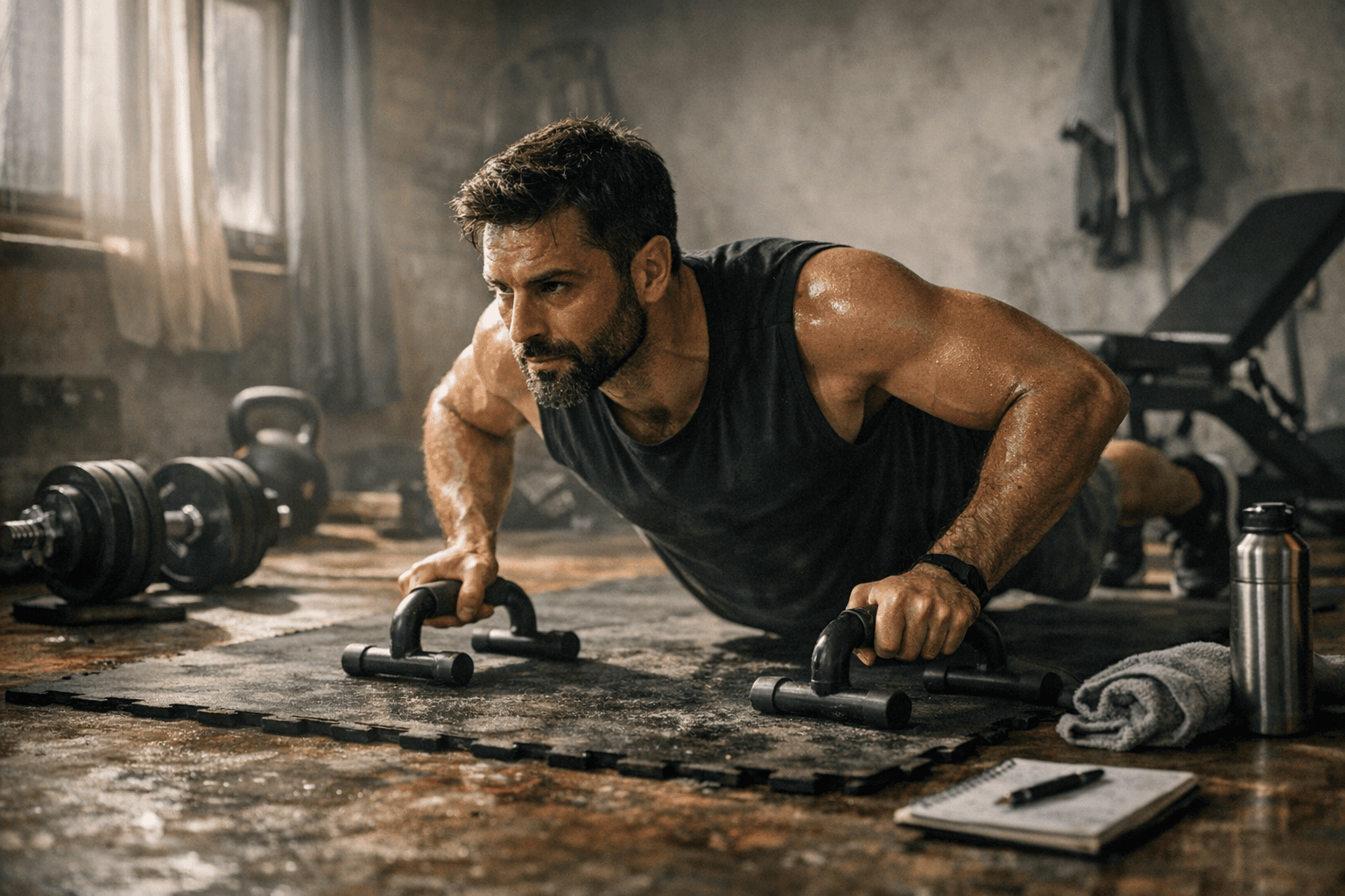 לבנות שריר בבית: 3 עקרונות שעובדים באמת