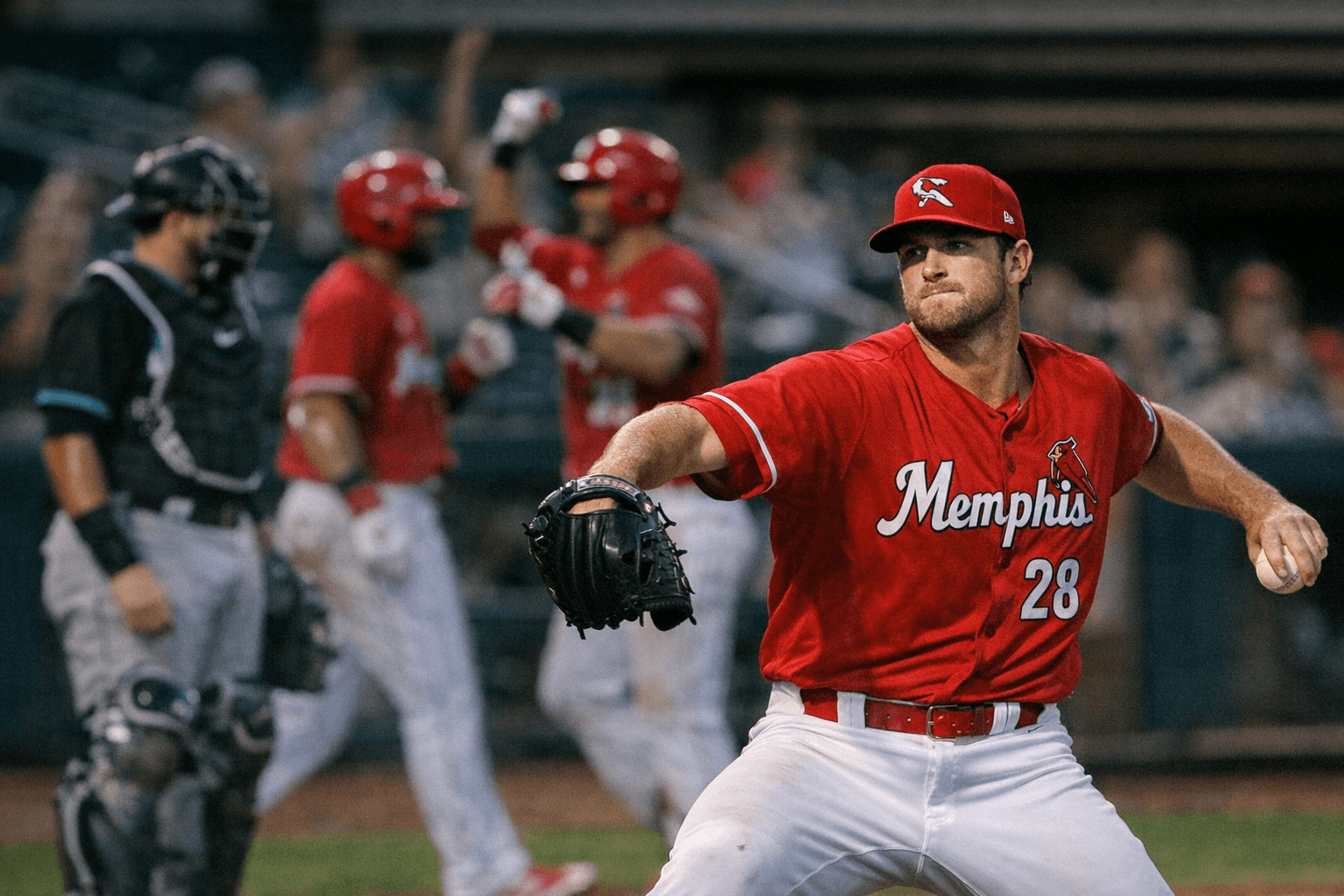 Memphis powers past Charlotte 9-4 behind three homers, Dobbins' sharp rehab start